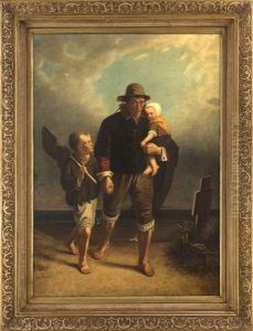 Fischer Mit Seinen Kindern by Jozef Israels
