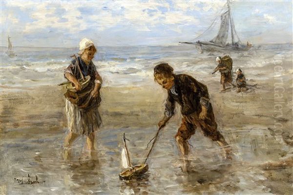 Enfants Jouant Sur La Plage - view 1