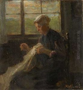 Naherin Am Fenster by Jozef Israels
