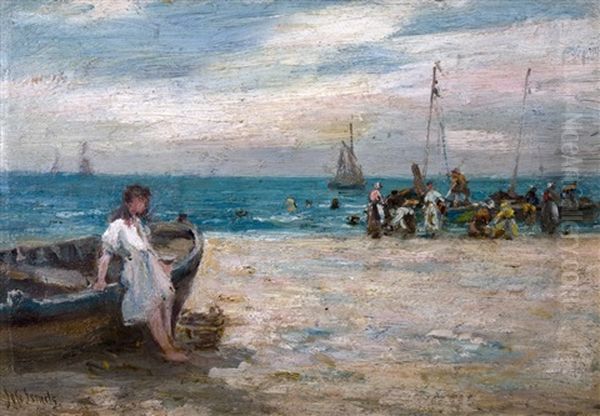 Beachscape With Fishermen - view 1