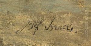 Zwei Fischerkinder Erwarten Am Strand Die Ruckkehr Des Vaters by Jozef Israels