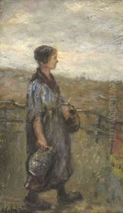 A Girl In The Field by Jozef Israels