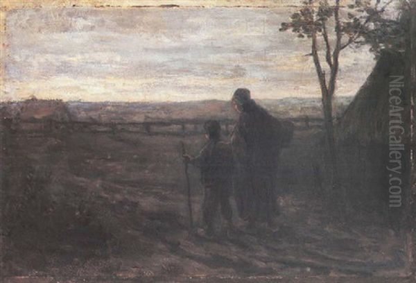 Mother And Child In The Field - view 1