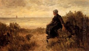 A Girl In The Dunes by Jozef Israels