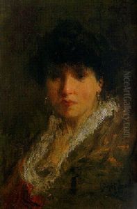 Portrait Of Sarah Bernhardt, Head And Shoulders by Jozef Israels