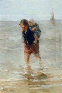 Children On The Beach by Jozef Israels