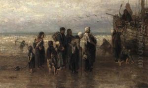 Unloading The Fish by Jozef Israels