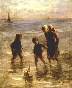 Children At The Seaside by Jozef Israels