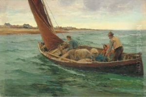 Off To The Fair, Rutland Island by William Henry Bartlett