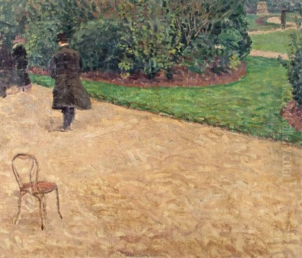 Park Scene With Chair And Stroller - view 1