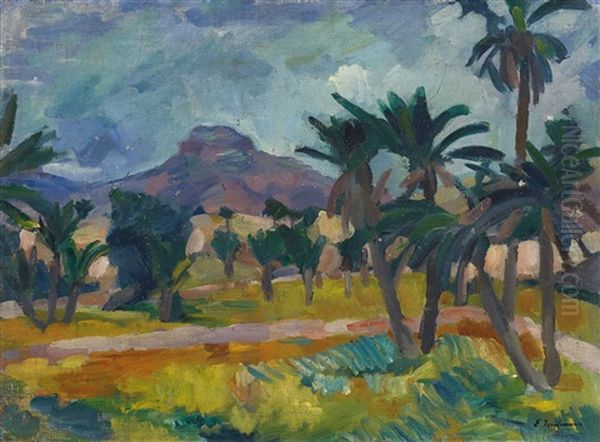 Landschaft Mit Palmen (+ Oasenlandschaft, Verso) - view 1