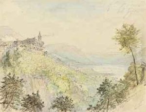 Convent Of St. Madona Del Sasso by William Henry Bartlett