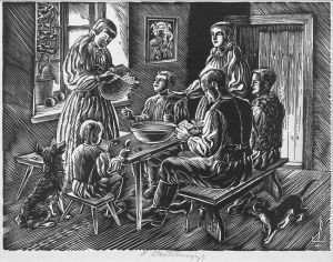 Posilek W Wiejskiej Izbie by Edmund Bartlomiejczyk