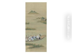 Ferryboat by Hanabusa Itcho
