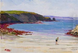 Boy On The Beach, Co.antrim by Hans (Jean) Iten
