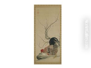 Rooster With Plum Blossoms by Jakuchu Ito