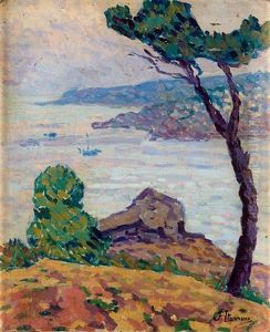 Vista De La Costa Cantabra by Francisco Iturrino Gonzalez