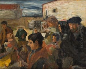 Campesinos by Francisco Iturrino Gonzalez