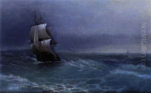 Segelschiff In Sturmischer See - view 1