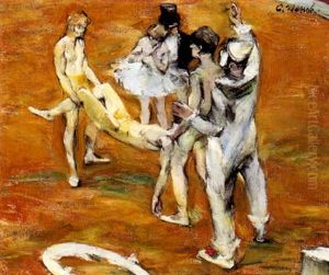 Acrobats In The Circus by Sergei Ivanov