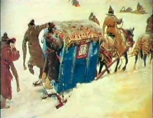 The Boyars' Sleigh by Sergei Ivanov