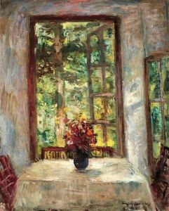 Summer Morning (sunshine Veranda With Garden Bouquet, Balatonlelle) by Bela Ivanyi Gruenwald
