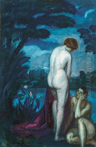 Nudes By The Shore (bathing At Night) - view 1