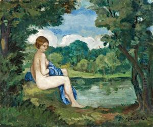 Nude With Blue Drapery Nude With Blue Drapery
