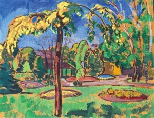 Park Detail In Kecskemet by Bela Ivanyi Gruenwald