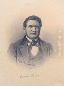 Ritratto Di Carlo Bini by Cesare Bartolena
