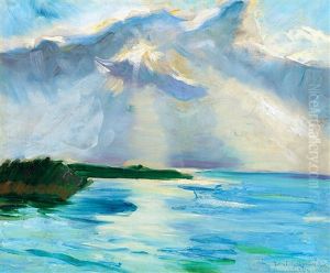 Lights On The Lake Balaton by Bela Ivanyi Gruenwald