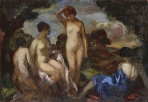 Bathers by Bela Ivanyi Gruenwald