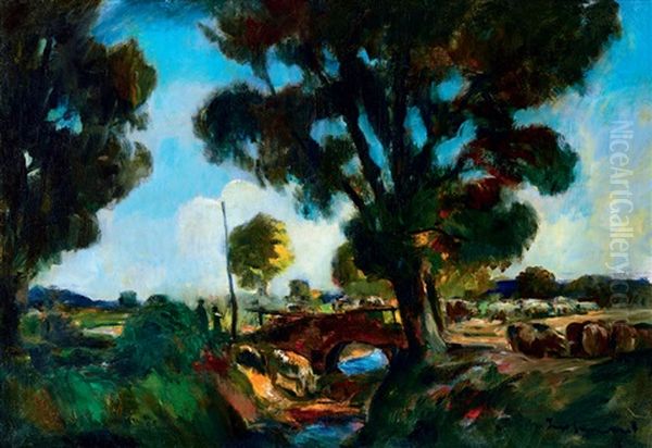 Brook-side With Trees - view 1