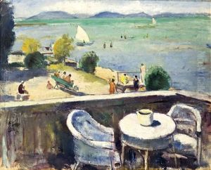 View Of Balaton by Bela Ivanyi Gruenwald