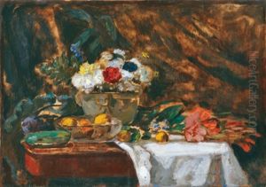 Table Still-life by Bela Ivanyi Gruenwald