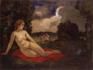 Nude In Landscape by Bela Ivanyi Gruenwald