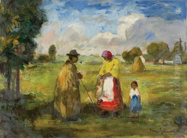 Family In The Field - view 1