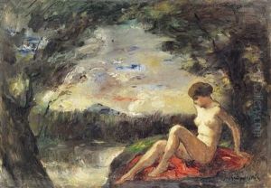 Akt A Szabadban (nude In The Open-air) by Bela Ivanyi Gruenwald