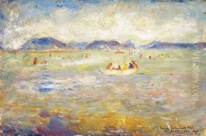 Csonakazok A Balatonon (sailing On The Lake Balaton) by Bela Ivanyi Gruenwald