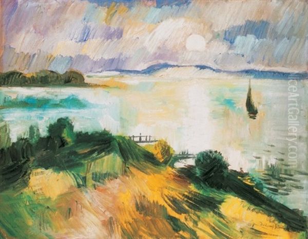 View Of Badacsony With A Sailing Boat - view 1