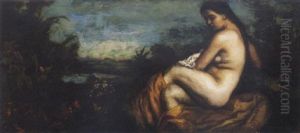 Akt Tajban (nude In The Open-air) by Bela Ivanyi Gruenwald