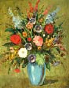Bouquet Au Vase Bleu by Bela Ivanyi Gruenwald