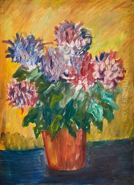 Blomsterstilleben Med Krysantemum - view 1