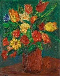 Still Life With Red Tulips by Ivan Ivarson