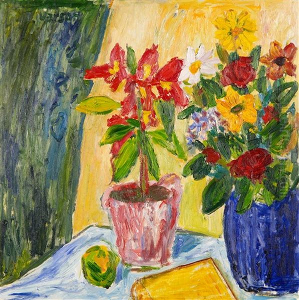 Stilleben Med Blommor I Krus - view 1