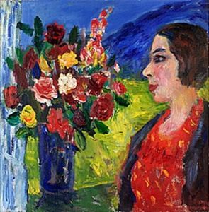 Blommor Och Konstnarens Hustru by Ivan Ivarson