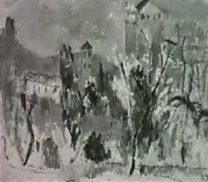 Sydlanskt Landskap Med Byggnader by Ivan Ivarson