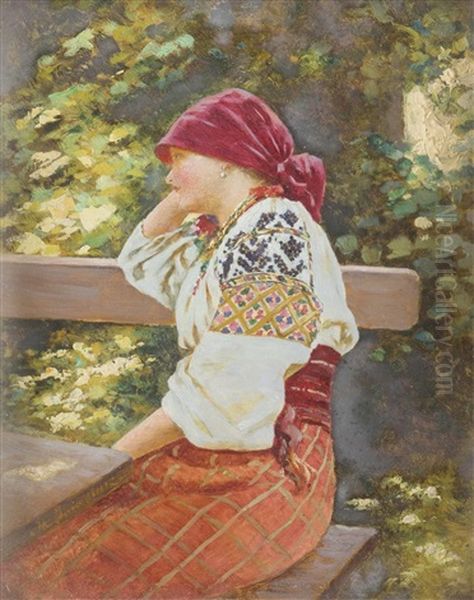Junge Frau In Ukrainischer Tracht - view 1