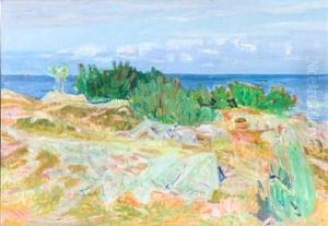Coast At Bornholm, Denmark by Kraesten Iversen