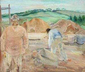 Working Masons by Kraesten Iversen
